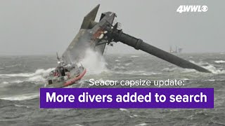 Seacor Power capsize update More divers were added to the search for 9 missing crew members [upl. by Ellery]