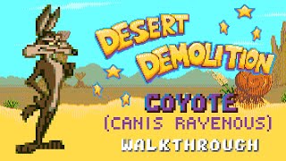 Desert Demolition Sega Genesis Wile E Coyote Walkthrough [upl. by Enneirdna]