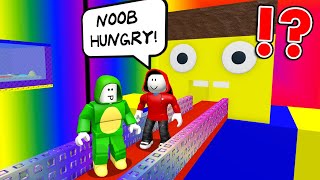 Make Cakes and Feed the Giant Noob  Roblox Obby [upl. by Aleahpar638]