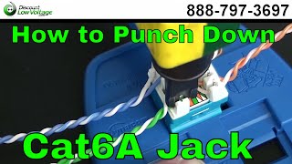 How to Punch Down a RJ45 Cat6A Keystone Jack [upl. by Randene]