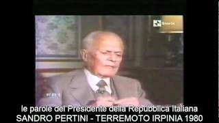 terremoto in Irpinia 1980  le parole del Presidente della Repubblica Italiana Sandro Pertini [upl. by Eldredge]