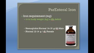 Pharmacology 638 b ParEnteral Iron Therapy Indication Preparation Jectofer formula injection Z track [upl. by Hannad]