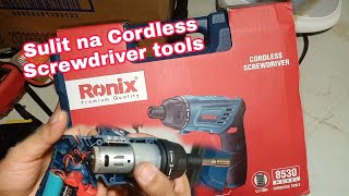 Ronix Cordless Screwdriver tool Unboxing and Review [upl. by Ettenotna]