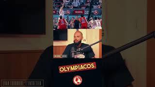 EVAN FOURNIER 🇫🇷 ON HIS CONNECTION WITH OLYMPIACOS amp BANTER WITH MATHIAS LESSORT 🔥 olympiacosbc [upl. by Nappy]