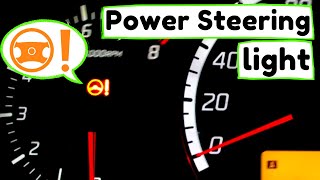 Power Steering Light ON Explained How to fix What to do EPS Electronic Power Steering⛔Repair [upl. by Inal224]