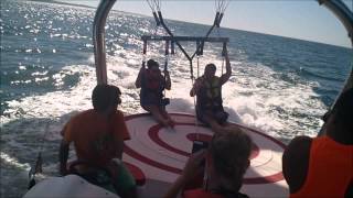 Parasailing in Vilamoura Marina Algarve [upl. by Ymmat]