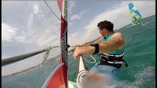 Windsurfing in Las Cucharas Lanzarote May 2017 [upl. by Ahseikram]