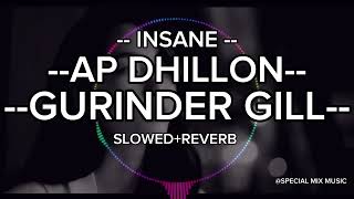 Insane lyrics AP DHILLON And GURINDER GILLSlowedReverb [upl. by Everrs926]