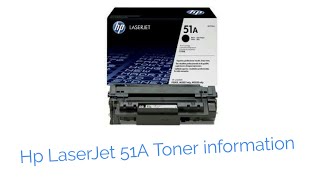 HP LaserJet Toner 51A Cartridge Q7551A  HP 51A Black Original LaserJet Toner Cartridge information [upl. by Gurevich430]