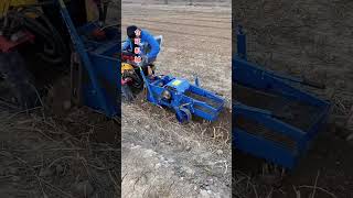 Harvester for planting medicinal herbs Multifunction rotary tiller MedicineTimber harvester [upl. by Hpejsoj]