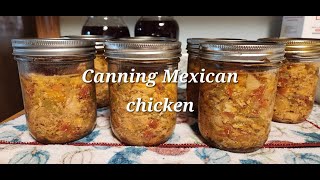 Canning Mexican Chicken canning everybitcountschallenge [upl. by Amahs621]