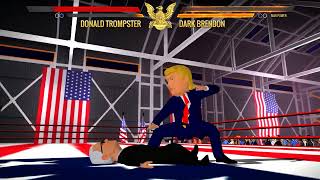 Donald Trompster vs Dark Brendon  Political Punchers Video Game [upl. by Leschen]