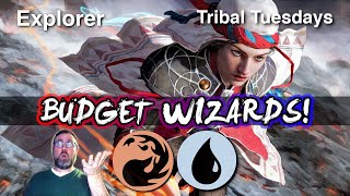 BUDGET Wizards Aggro in Explorer 🔥🌊  Tribal Tuesdays  MTG Arena [upl. by Rafaelof]