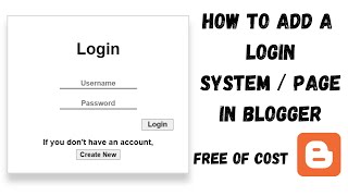 How to add a login System in blogger website  Add login and sign up on blogger [upl. by Ahsehat]