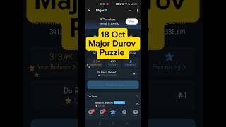 Major Puzzle Durov 18 Oct Major Puzzle Durov Today October 18 2024 [upl. by Neumeyer]