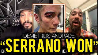 “SERRANO WON” Demetrius Andrade Compares Taylor Vs Serrano To Beterbiev Vs Bivol [upl. by Neala176]