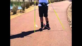 Roller skiing Slalom drills [upl. by Juley]