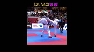 SAID OBAYA  MAROCCO  Mawashi Geri Techniques Karate kumite shorts karate kumite martialarts [upl. by Atiz142]