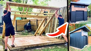 Complete DIY Shed Build in under 5 Minutes  FREE PLANS [upl. by Kin]