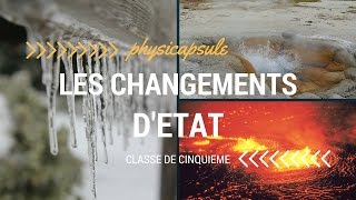 Les changements détat physiquechimie  5ème [upl. by Mela]