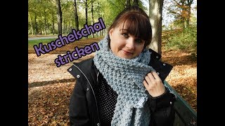 KUSCHELSCHAL stricken  Romy Fischer Strickanleitung [upl. by Sapowith]