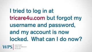 TRICARE4u FAQs  Locked Account [upl. by Leugar465]