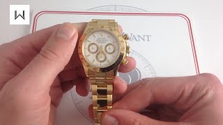 Rolex Cosmograph Gold Daytona Reference 16528 Luxury Watch Review [upl. by Alix]