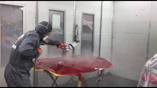 How To Use Spray Gun Rongpeng R802 for car repair painting [upl. by Anehsak]