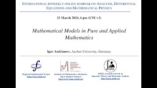 Seminar on Analysis Differential Equations and Mathematical Physics  Igor Andrianov [upl. by Rodama589]