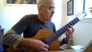 Bach Cello Suite 2  Gigue  arranged for guitar by Frank Koonce [upl. by Carmelle664]