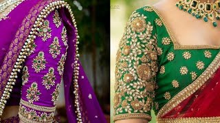 Top 40  Maggam Work Blouse Designs  Aari Work Blouse Designs  Designer Blouses For Silk Saree [upl. by Leatri]