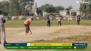 Kheri Sadh vs Kaloi XI  02Nov24 0318 PM 6 overs  Palda Cricket Tournament [upl. by Agan]