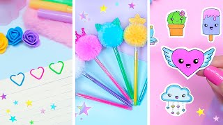 DIY Paper crafts  School hacks  How to make Stickers  Pen decoration ideas  School crafts [upl. by Hailee]