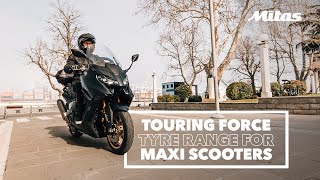 Mitas Moto ｜ TOURING FORCE tyre range for maxi scooters [upl. by Rimaj]