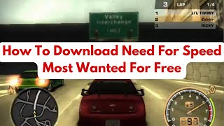 How To Download Need For Speed Most Wanted For Free  need for speed most wanted download pc [upl. by Lien]