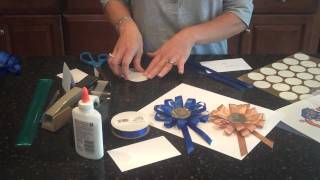 How to Make a Rosette Award Ribbon Medallion [upl. by Einehpets326]