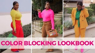 TEN COLORBLOCKING OUTFITS LOOKBOOK [upl. by Rosenkrantz]