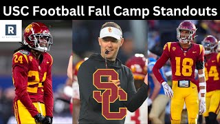 USC Football Fall Camp Standouts  USC Trojans Football 2024 [upl. by Nylorahs340]