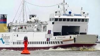 Borkumfähre Ostfriesland IMO 8324622 Inselfähre Ferry boat Emden Borkum [upl. by Mainis]