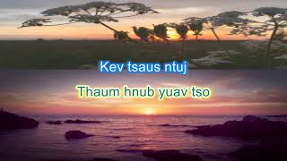 Thaum Hnub Yuav Poob Karaoke By Xib Fwb Lis Pov [upl. by Llertnor991]