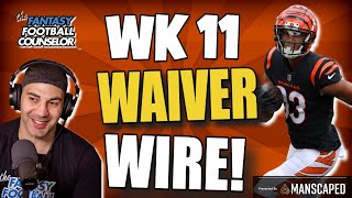 Revealing the Week 11 Waiver Wire and NFL Fantasy Football Recap [upl. by Katine306]