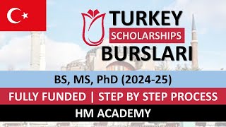 Apply to Turkiye Burslari Scholarships 2024–2025 Fully Funded Scholarship  International Students [upl. by Aihsekan699]