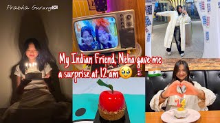 My Indian Friend Neha came to surprise me at 12 am 🥹🇳🇵🇮🇳  My Birthday Vlog KAIST Korea [upl. by Rehpotirhc]