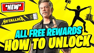 How to UNLOCK Fortnite X METALLICA Skins amp FREE REWARDS [upl. by Gordie]