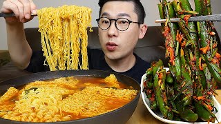 밥말아 먹을때 가장맛있는라면 스낵면5봉지와 고추김치먹방 마무리 밥은 못참지 MUKBANG [upl. by Jonna]