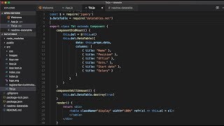 React with jQuery datatablesnet in 7 min [upl. by Ayhdiv]