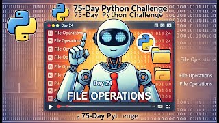 Python Day 24 File Operation  75Day Coding Challenge [upl. by Niwrehs]