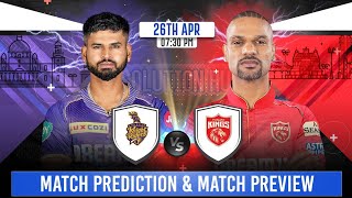 IPL 2024 42nd Match Prediction amp Pitch Report Kolkata Knight Riders vs Punjab Kings [upl. by Truman]