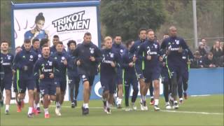 FC Schalke 04 Training one day before Derby with BVB [upl. by Aivil538]