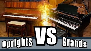 Upright pianos versus Grand pianos  Uprights Vs Grands [upl. by Rehprotsirhc]